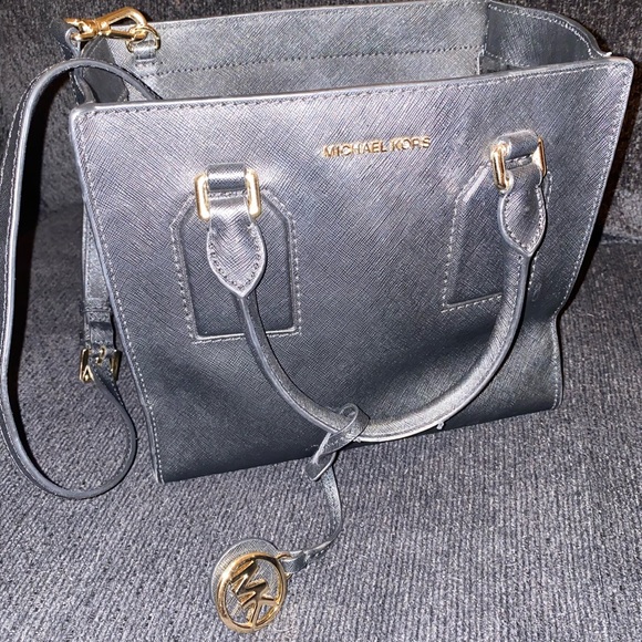 Black Michael Kors box purse. - Picture 1 of 4